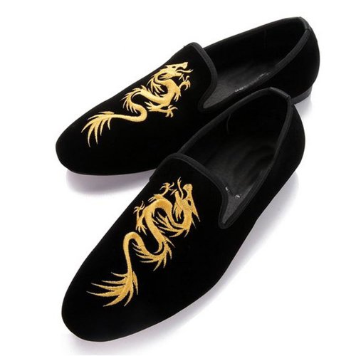 embroidered loafers men